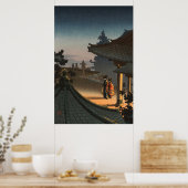 Poster Soirée au temple Miidera par Tsuchiya Koitsu (Cuisine)