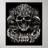 Poster Soirée au visage crânien (Devant)