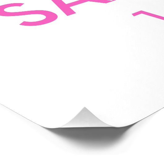 Poster Soirée d'anniversaire de crème glacée rose Glossy (Coin)