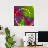 Poster Soirée Dawn Psychedelic Hypnotic Swirl (Bureau à domicile)
