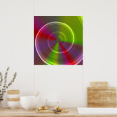 Poster Soirée Dawn Psychedelic Hypnotic Swirl (Cuisine)