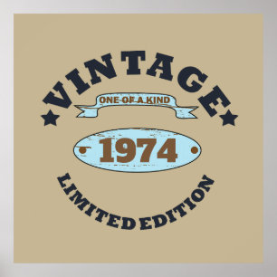 Poster Soirée de 50 ans vintage personnalisée