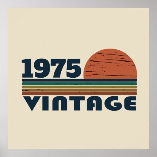 Poster Soirée de 50 ans vintage personnalisée (Devant)