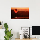 Poster Soirée de dégustation de vins du coucher du soleil (Bureau à domicile)