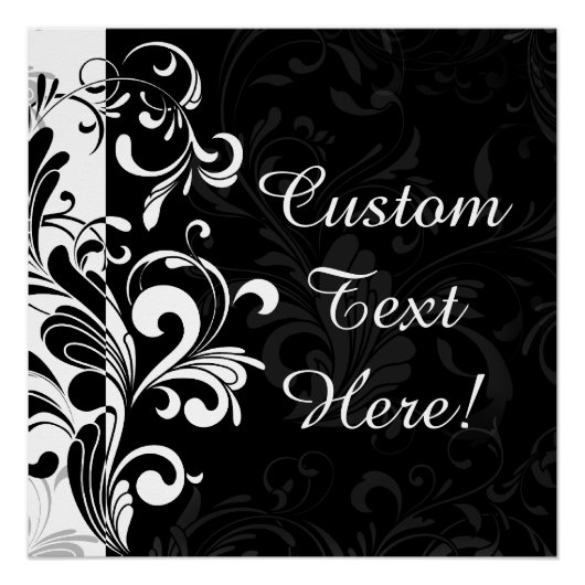 Poster Soirée de la fontaine noire blanche (Devant)