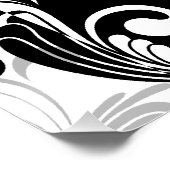 Poster Soirée de la fontaine noire blanche (Coin)