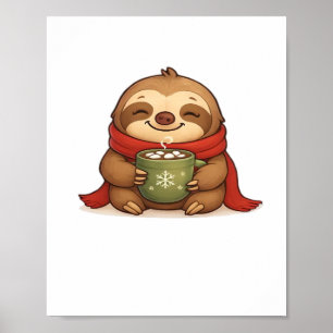 Poster Soirée de Noël avec chocolat chaud - Cute Win