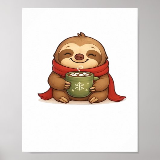 Poster Soirée de Noël avec chocolat chaud - Cute Win (Devant)