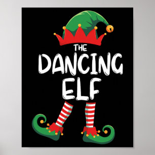 Poster Soirée de Noël de groupe de famille Elf Correspond