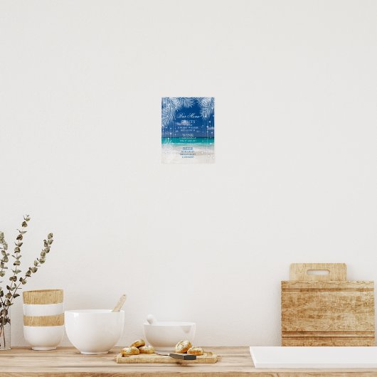 Poster Soirée de plage - Menu Bar (Cuisine)