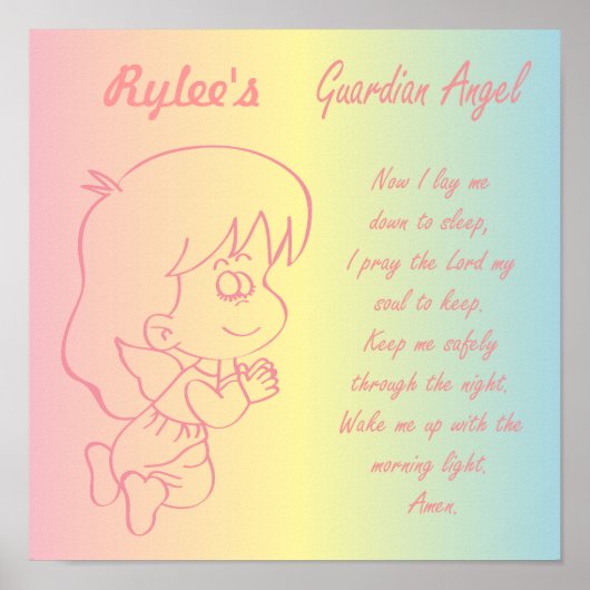 Poster Soirée de prière Guardian Angel Girl (Devant)