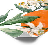 Poster Soirée de retraite d'été d'orange botanique et de  (Coin)