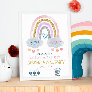 Poster Soirée de Révélation de genre Little Rainbow