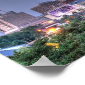 Poster Soirée d'été - Raleigh, Caroline du Nord (Coin)