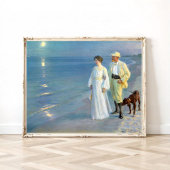 Poster Soirée d'été sur la plage à Skagen, P.S. Kroyer