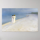 Poster Soirée d'été sur Skagen's Beach, P.S.Krøyer, Art (Devant)