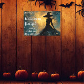 Poster Soirée d'Halloween de l'heure de sorcière