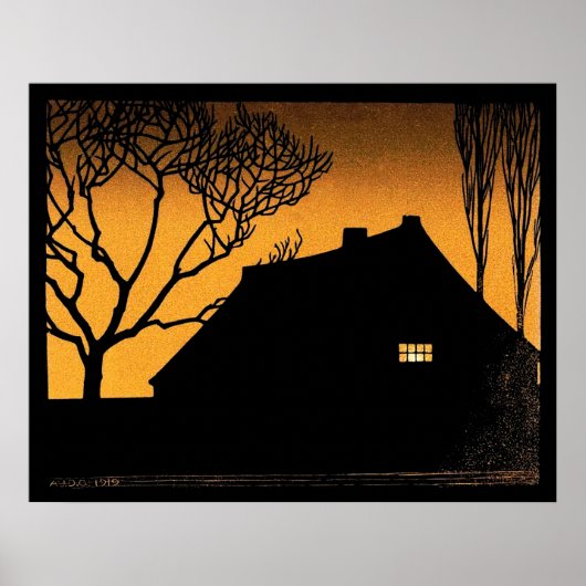 Poster Soirée d'hiver (1919) par Julie de Graag (Devant)