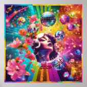 Poster Soirée disco rétro (Devant)