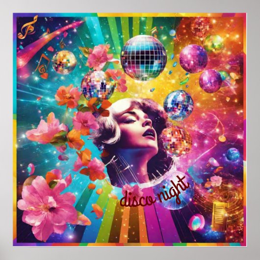 Poster Soirée disco rétro (Devant)