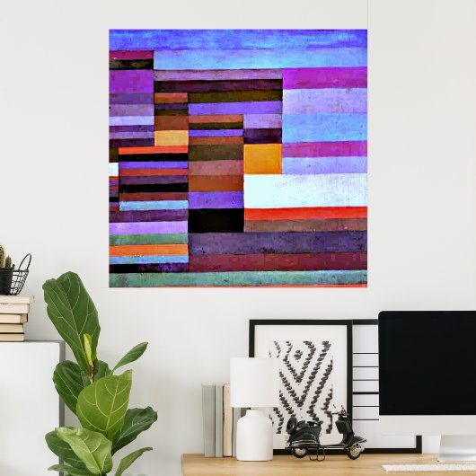 Poster Soirée du feu, oeuvre de Paul Klee, (Bureau à domicile)