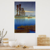 Poster Soirée d'Ushibori Kawase Hasui 1930 (Cuisine)