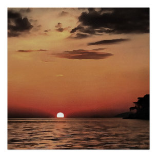 Poster Soirée Extraordinaire À Akyaka Coucher De Soleil A