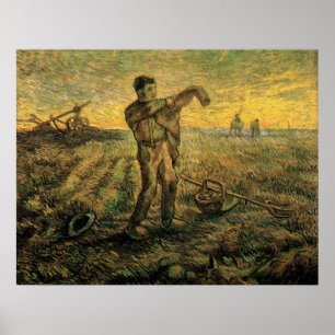 Poster Soirée - Fin de journée de Vincent van Gogh