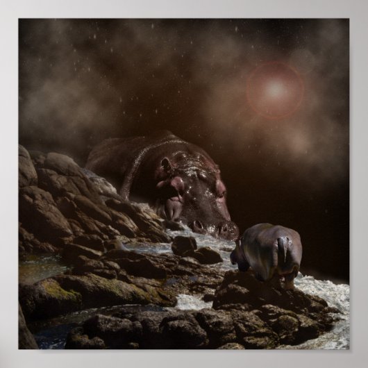 Poster Soirée Hippo Enchantant, (Devant)