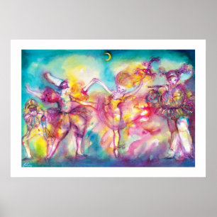 Poster SOIRÉE MASQUÉE, Masques de Mardi Gras, Danse, Musi