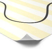 Poster Soirée nuptiale Soft Yellow Stripes (Coin)
