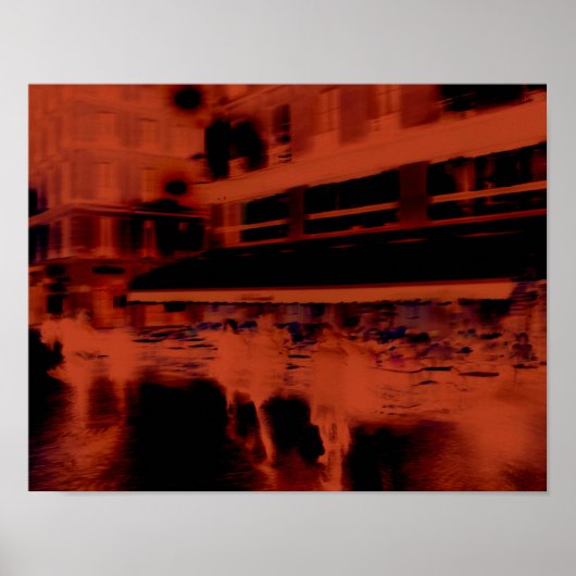 Poster Soirée Paris rouge. motion floue du cool (Devant)