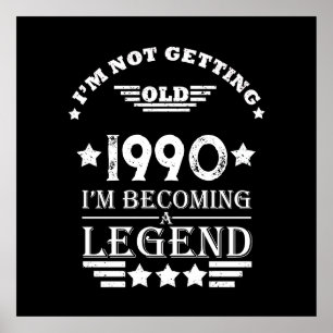 Poster Soirée personnalisée vintage de 35 ans