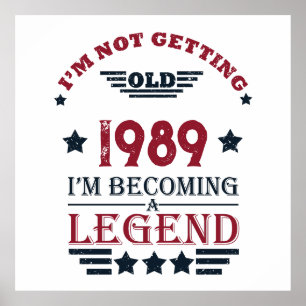 Poster Soirée personnalisée vintage de 35 ans