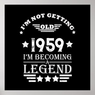 Poster Soirée personnalisée vintage de 65e anniversaire