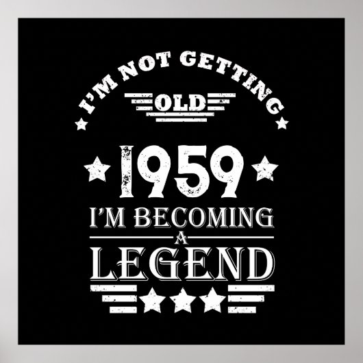 Poster Soirée personnalisée vintage de 65e anniversaire (Devant)