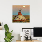 Poster « Soirée sur la réserve Blackfeet » par Maynard (Bureau à domicile)