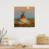 Poster "Soirée sur la réserve Blackfoot" par Maynard (Cuisine)