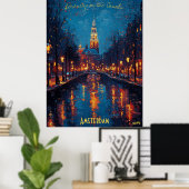 Poster Soirées d'Amsterdam - Reflets de Sérénité (Bureau à domicile)