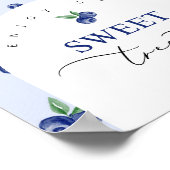 Poster Soirées sucrées aux bleuets fête d'anniversaire (Coin)