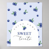 Poster Soirées sucrées aux bleuets fête d'anniversaire (Devant)