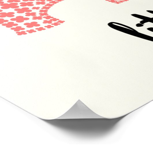 Poster Sois Brave Petit Un - Éléphant Rose Bébé (Coin)