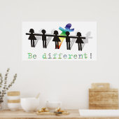 Poster Sois différent ! (Cuisine)
