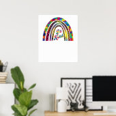 Poster sois gentil arc-en-ciel (Bureau à domicile)