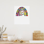 Poster sois gentil arc-en-ciel (Cuisine)