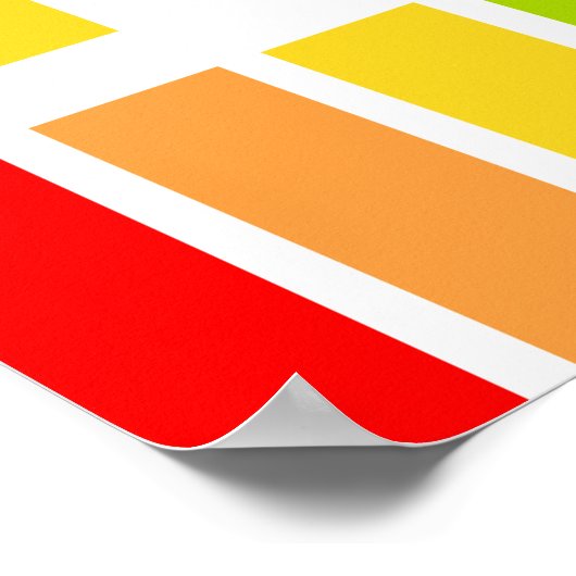 Poster Sois gentil rainbow strips slogan positif (Coin)