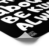 POSTER "SOIS GENTIL... TOUJOURS" (Coin)