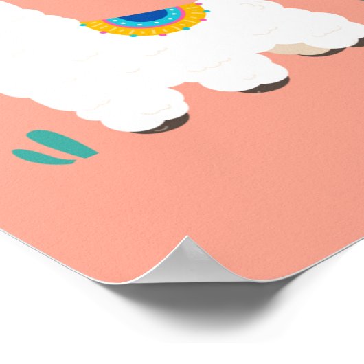 Poster Sois idiot Llama (Coin)