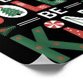 Poster Sois joyeux Be Jolly Be Kind Chemise Merry Xmas En (Coin)