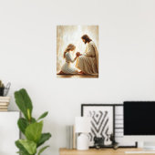 Poster Sois pardonné, Peinture chrétienne, Jésus et Femme (Bureau à domicile)